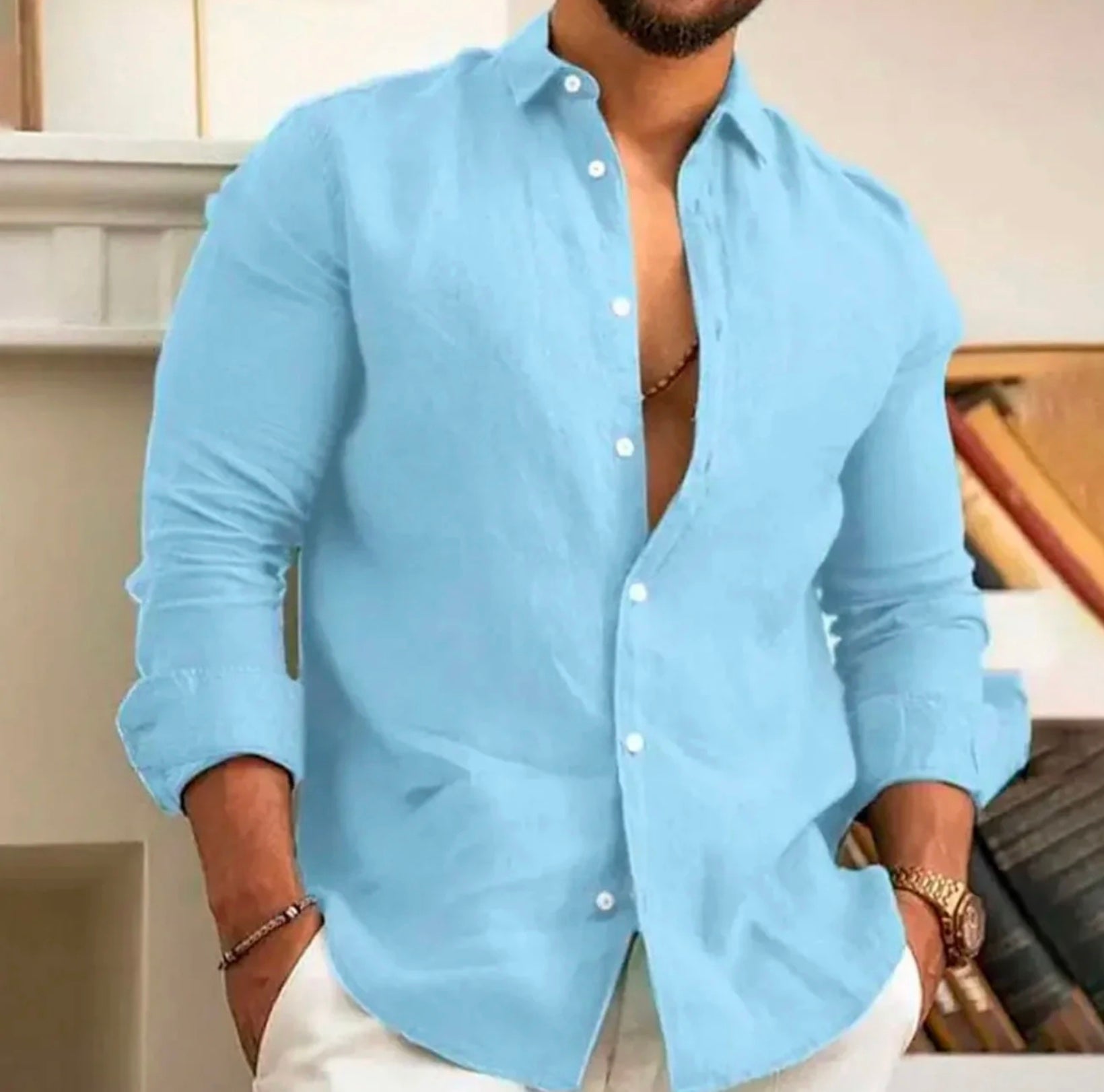 Camisa de Linho Premium Masculino