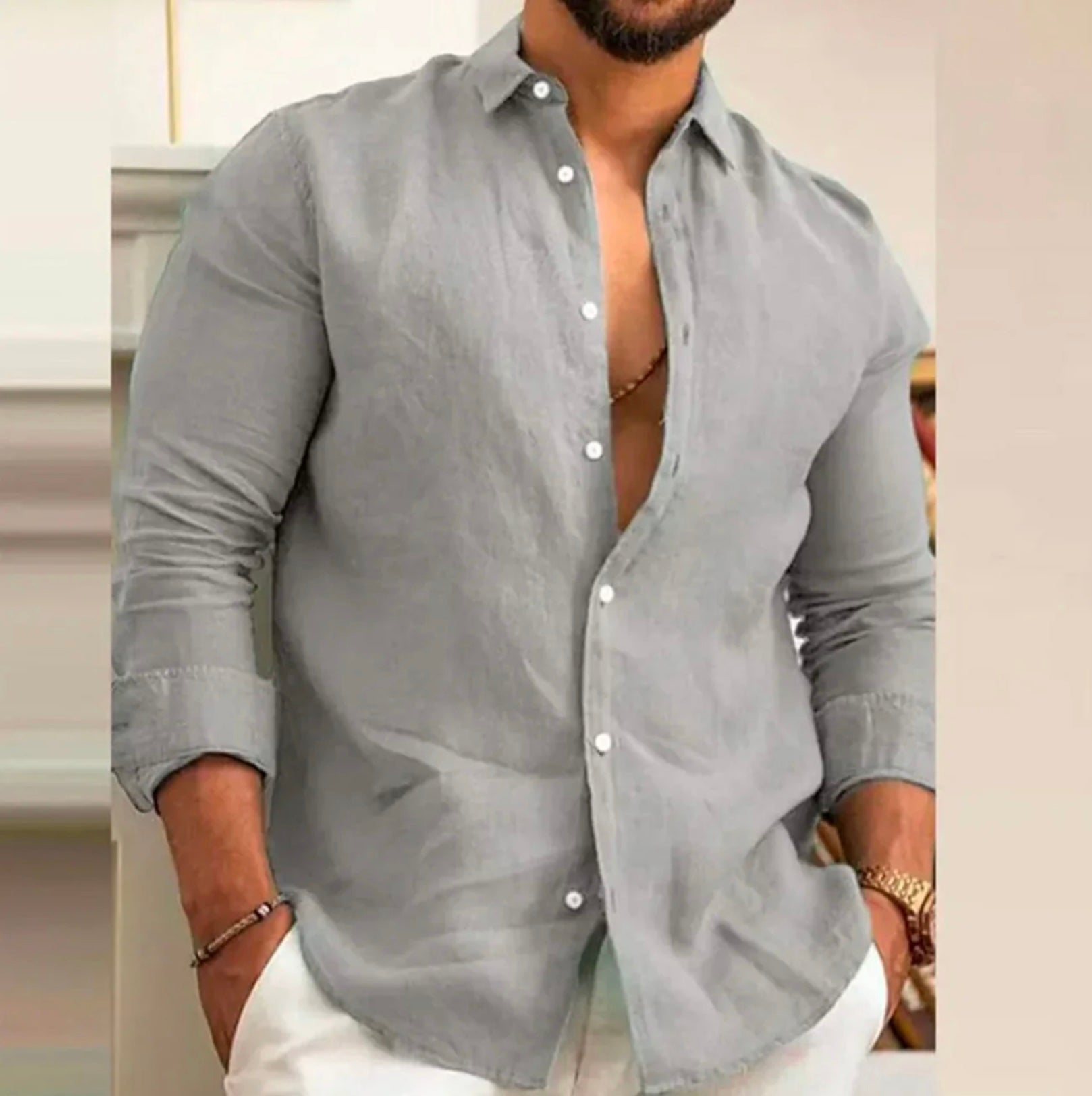Camisa de Linho Premium Masculino
