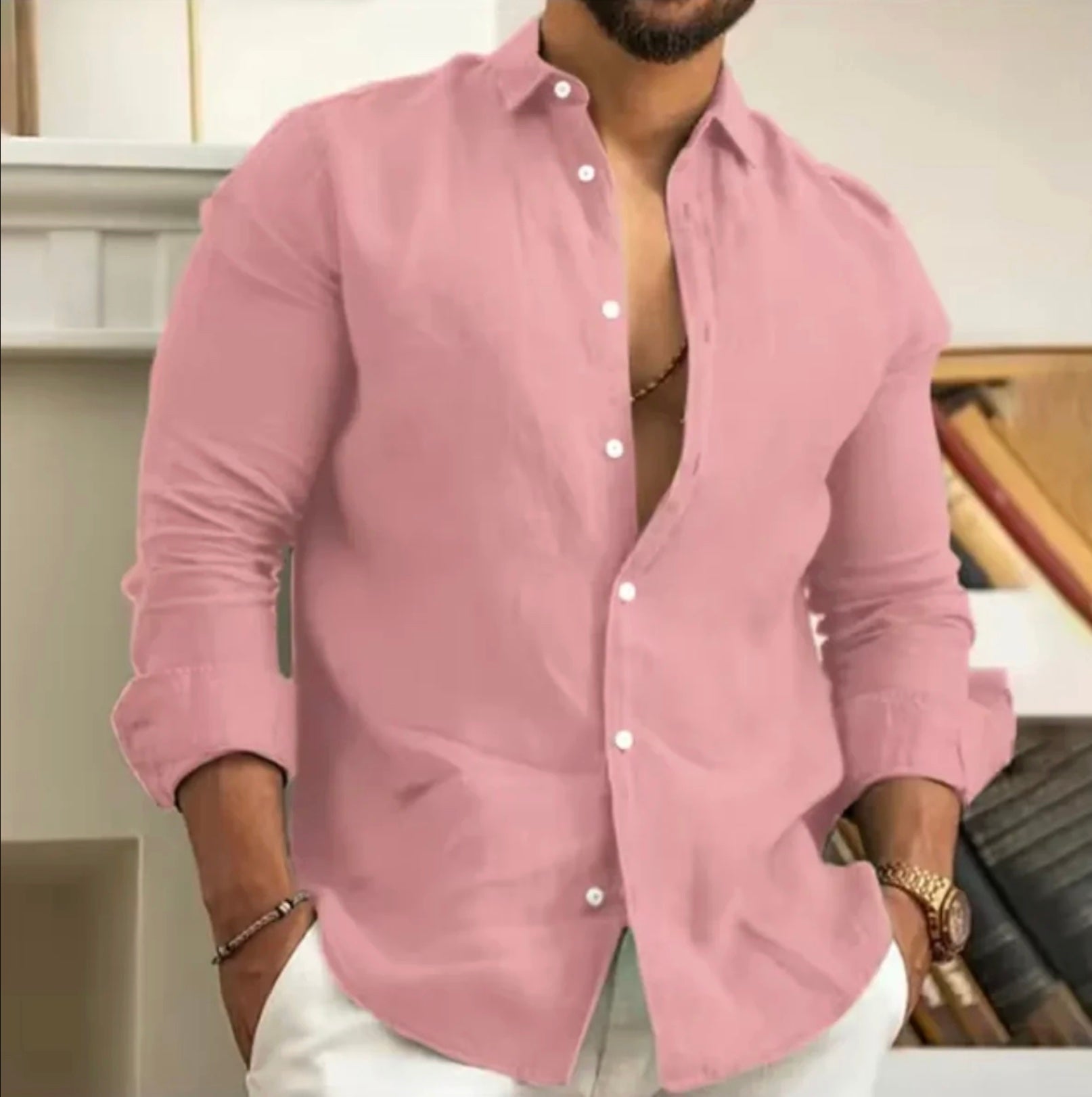 Camisa de Linho Premium Masculino