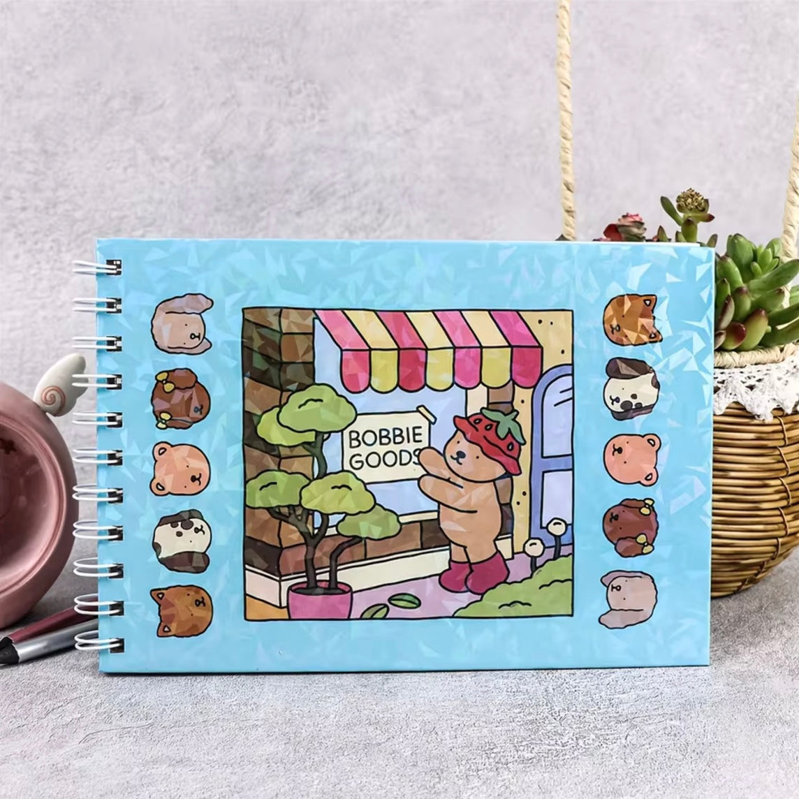 Kit Bobbie Goods com 100 Páginas + BRINDE - Livro de Colorir + Canetas Dupla Face