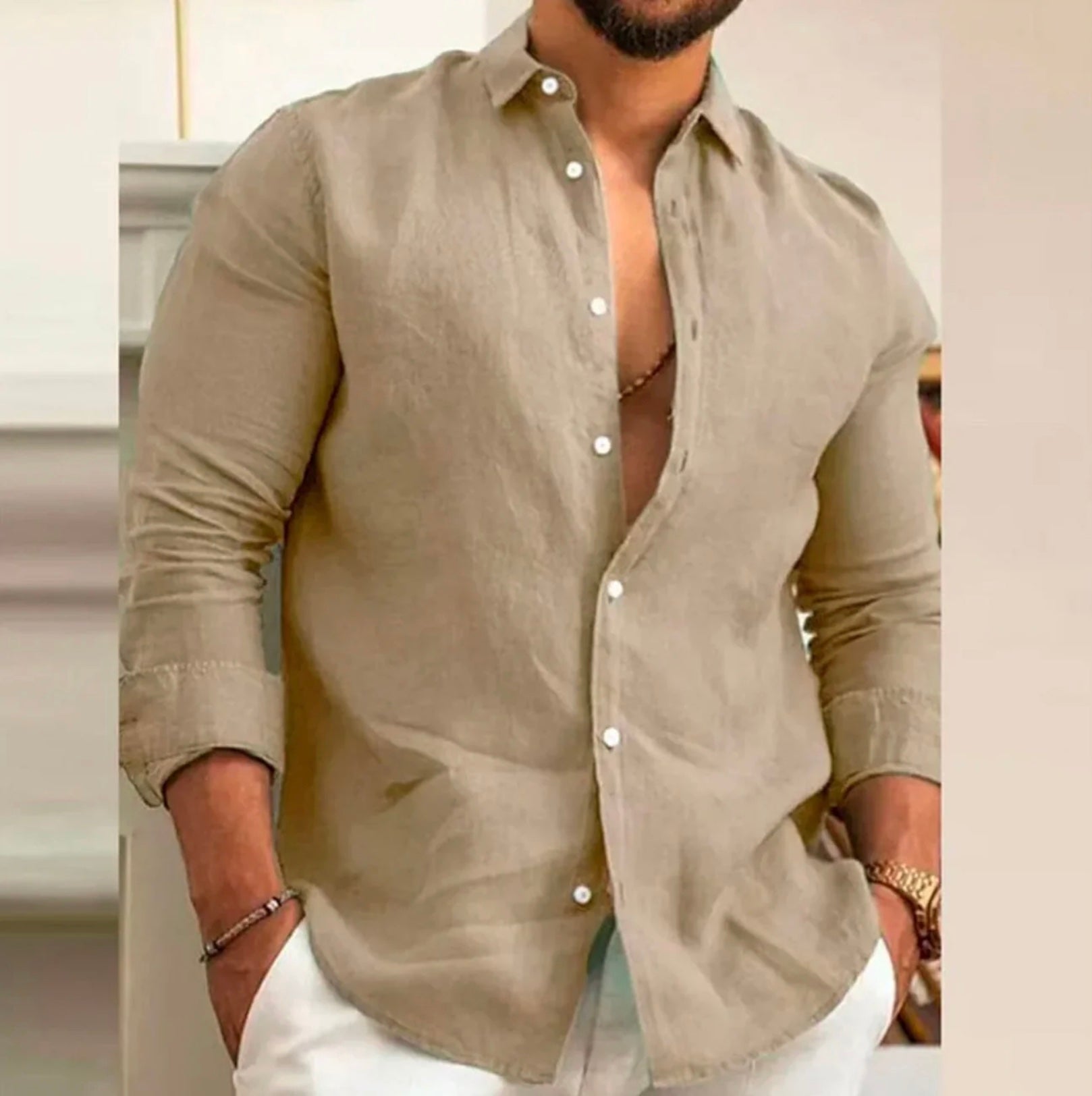 Camisa de Linho Premium Masculino